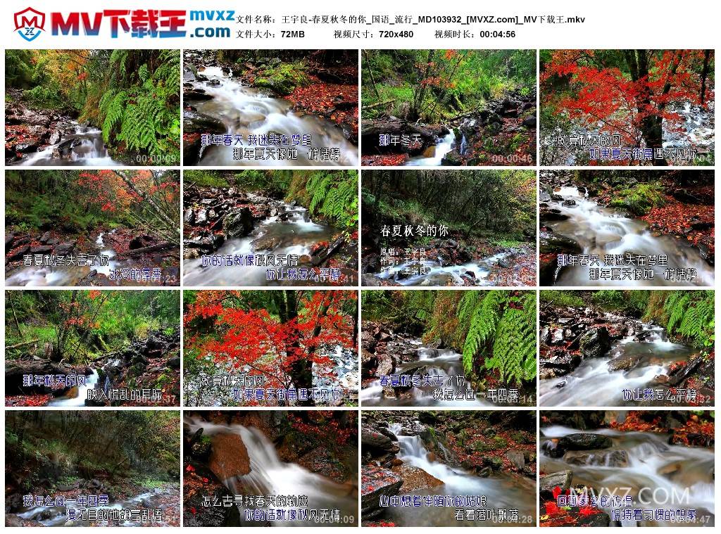 王宇良-春夏秋冬的你_国语_流行_MD103932